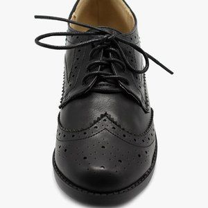Ollio Women's Black Oxford Wingtips